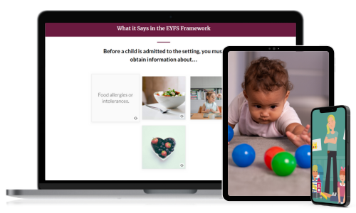 Childcare eLearning on different devices